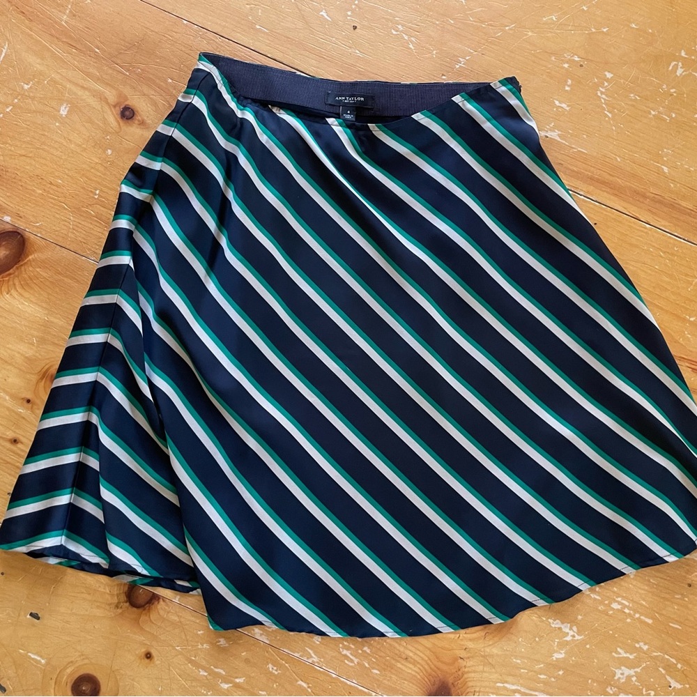 Ann Taylor Striped Silky Skirt 4